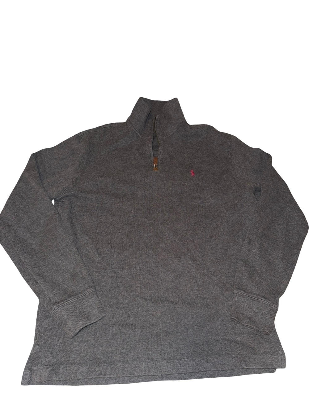 Ralph Lauren Men’s Dark Heather Gray Half-Zip Pullover Sweater M